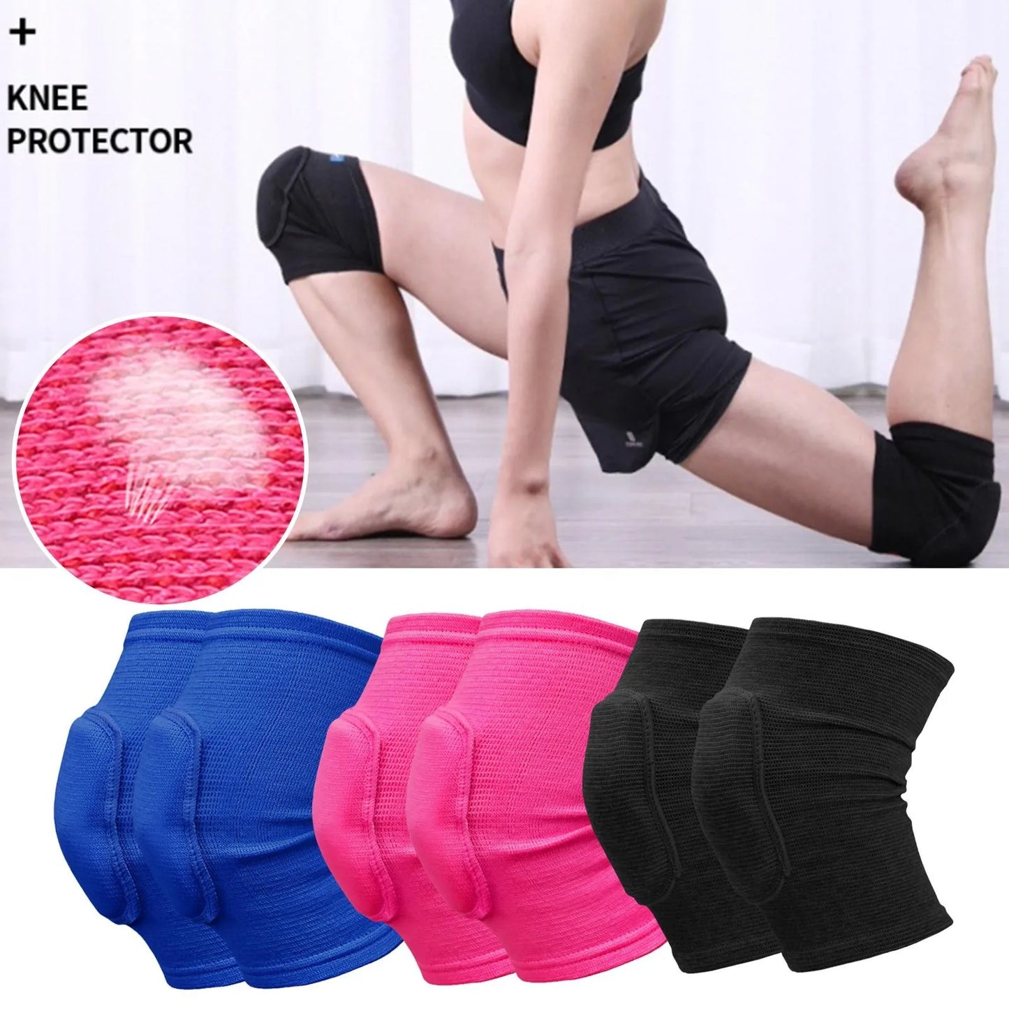 2pcs Sports Compression Knee Pads Elastic Knee Protector